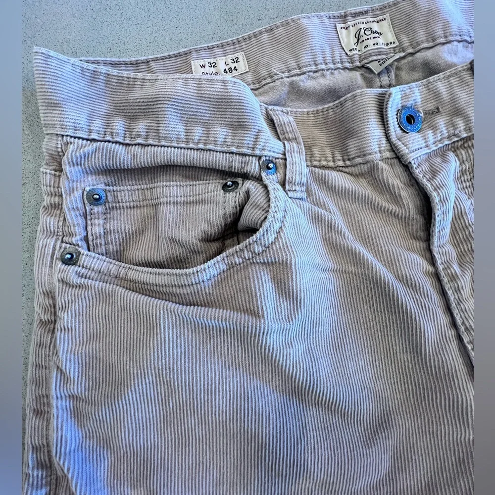 J. Crew Corduroy Tan tone Pants style 484 Size 32 W 32 L